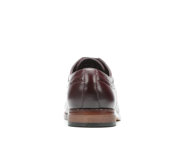 Boys& Stacy Adams Dickinson Perforated Cap Toe Oxford - Kids, Size: 11.5, Burgundy Leather