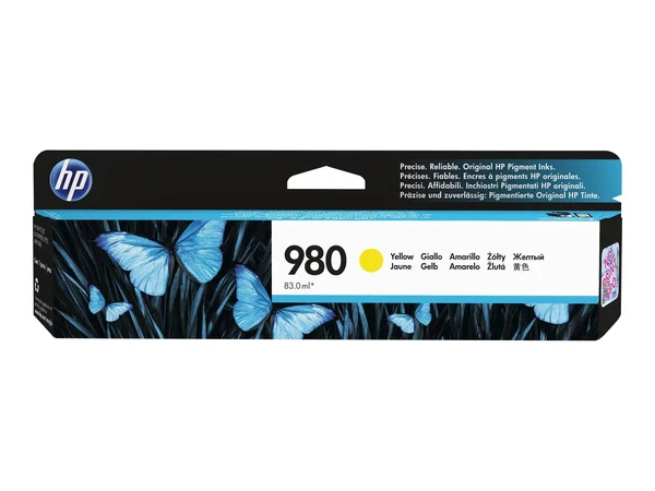 HP 980 Ink Cartridge, Yellow - 1-pack