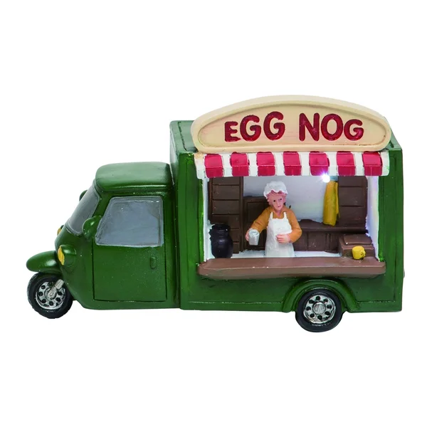 7x22 Green and Red Lighted Winter Food Truck Christmas Tabletop Decor