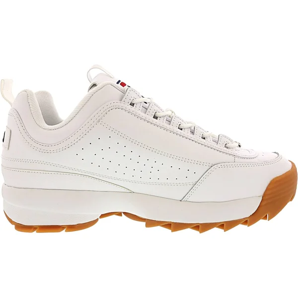 Fila Men's Disruptor II Premium Shoes White, Navy, Gum 12