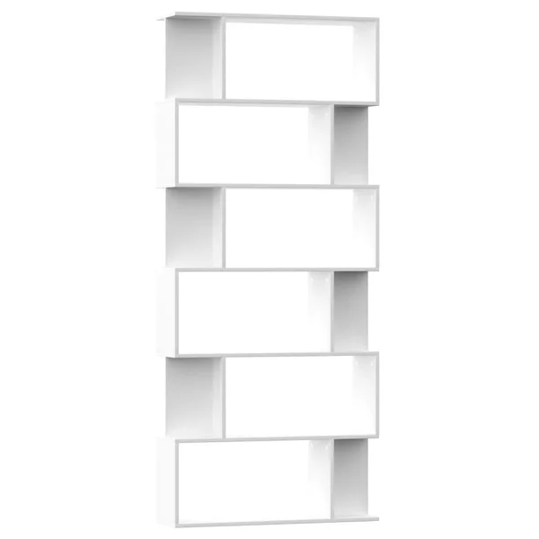 vidaXL Book Cabinet/Room Divider Concrete Gray 31.5x22x9.4x22x75.6x22 Chipboard