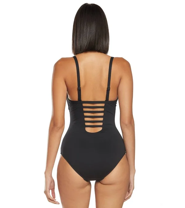 Seafolly DD Cup One Piece - Black, Size 14 93% Meryl Nylon/7% Elastane