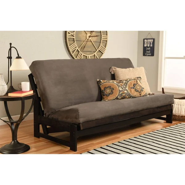 Somette Full-Size Futon Cover - Full - Suede Gray