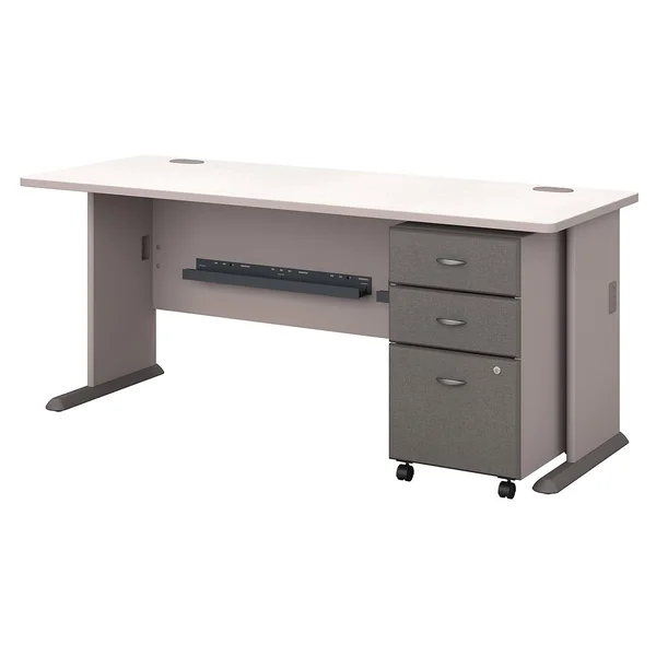 Bush Furniture Series A 72w Desk with Mobile File Cabinet