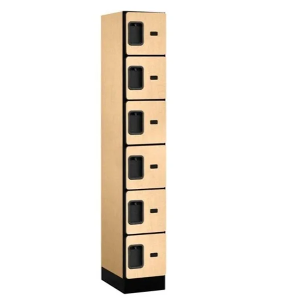 Salsbury Industries Designer Wood Locker - Six Tier Box Style - 1 Wide - 6 Feet High - 21 Inches Deep - Maple