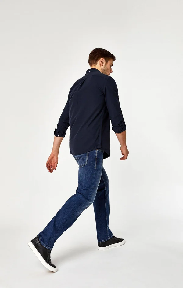 Mavi Men's Matt Relaxed Straight-leg Jeans - Blue - Size 33x30