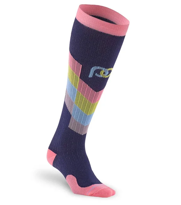 Pro Compression Marathon Socks - Pastel Chevron - Size: L/XL, Accessories - Road Runner Sports