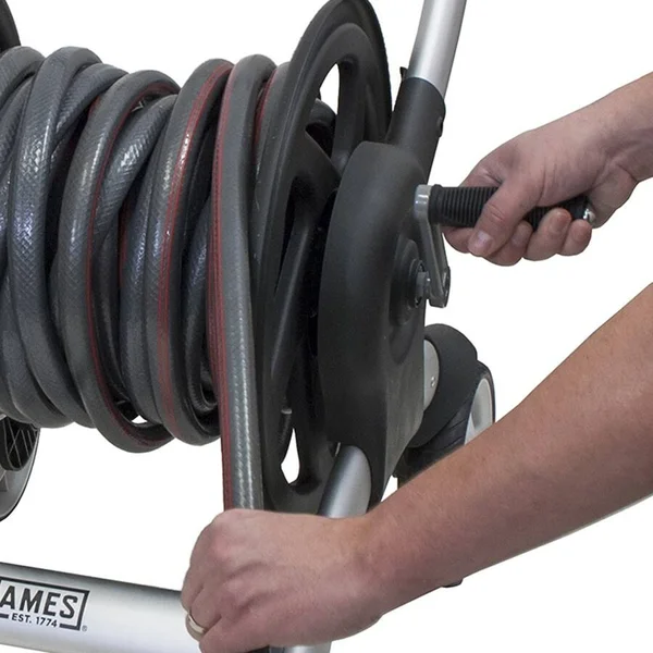 Ames Never Leak Cross-Over Garden Hose Cart, 26" x 24.63" x 33"