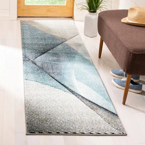 Safavieh Hollywood Rug Collection HLW715P - Grey - Orange - 9& x 12&