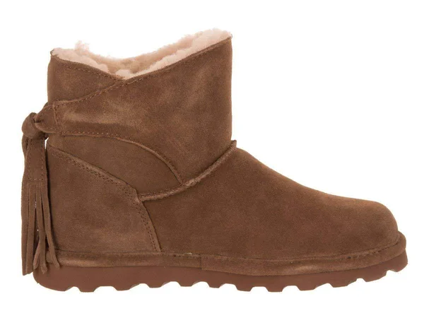 BEARPAW Natalia Suede Tassel Boot with NeverWet - Red