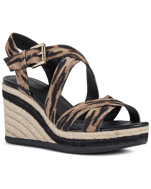 Geox Ponza Suede Sandal - 35, Black