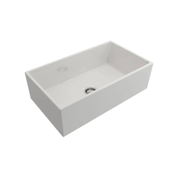 BOCCHI Farmhouse Contempo 33x22 Apron Front Fireclay Single Bowl Kitchen Sink, Sapphire Blue