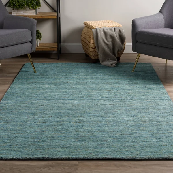 Addison Rugs Heather 2' x 3' Multi-Tonal Solid Wool Accent Rug in Multi/Green