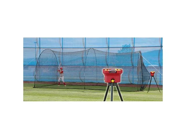 Heater Sports 20ft. Crusher Pitching Machine & PowerAlley Batting Cage Package