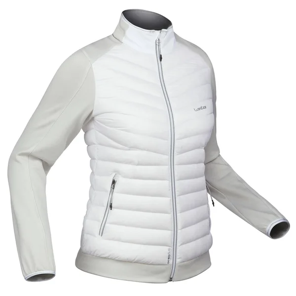 Wedze Women's 900, Skiing 2nd Layer, Jacket in Snowy White, Size Xs