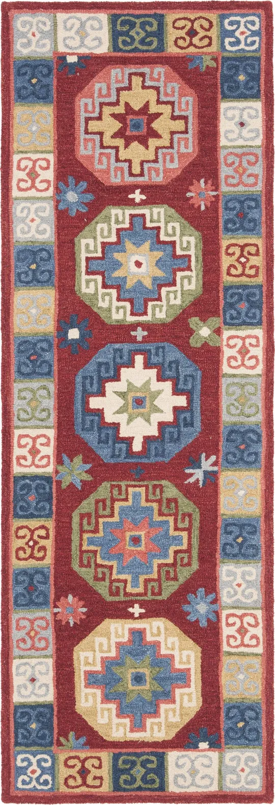 Safavieh Aspen Rug Collection APN802Q - Red, Blue - 8' x 10'
