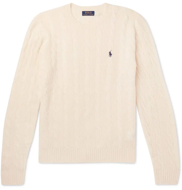 Polo Ralph Lauren Cable Knit Wool and Cashmere Blend Sweater