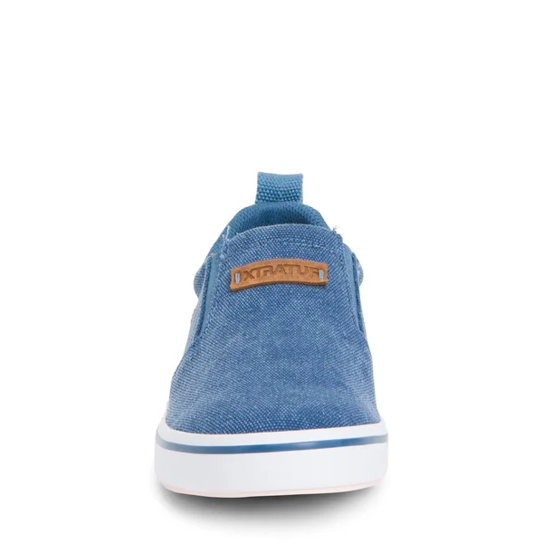 Xtratuf Women's Canvas Sharkbyte Deck Shoe, Blue, 8