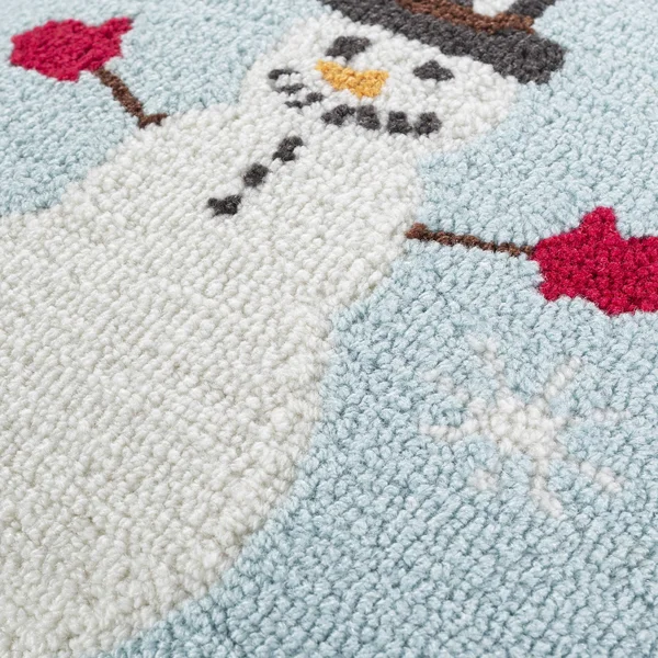 Surya Winter Snowman Decorative Throw Pillow Poly