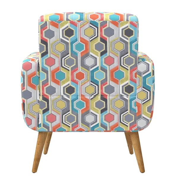 Domesis Kremmling Mid-Century Modern Armchair Oatmeal Linen