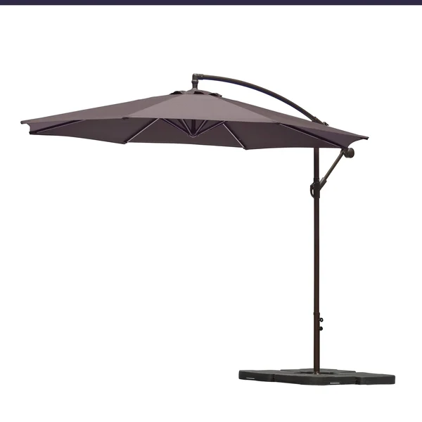 10 ft Offset Cantilever Hanging Patio Umbrella - Beige