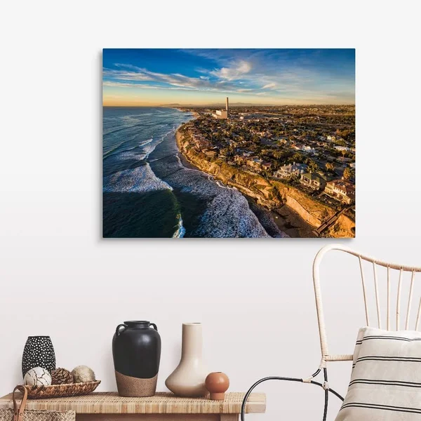 Carlsbad Shores and The Power Plant, Canvas Wall Art, 40x30, Great Big Canvas
