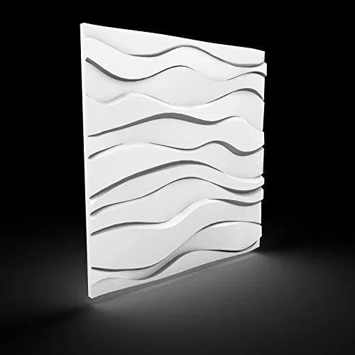 A La Maison Ceilings Zephyr 3/4 in. x 23-1/2 in. x 23-1/2 in. Seamless Foam Glue-Up Wall, White