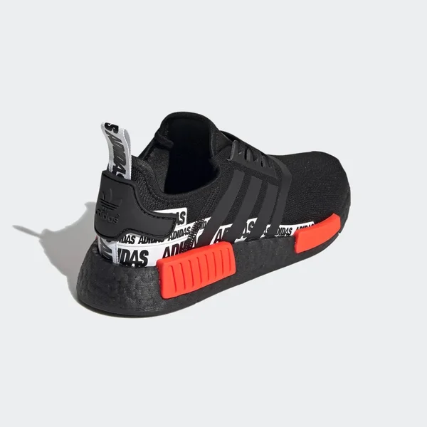 Adidas Originals Boys NMD R1 - Running Shoes Black/White/Red Size 04.0