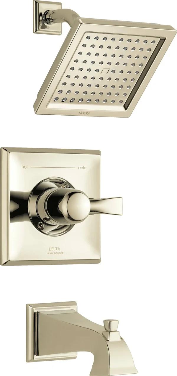 Delta Faucet T14451-PN-WE Dryden Monitor 14 Series Tub and Shower TRIM, Polished Nickel