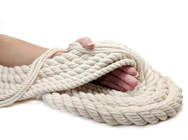 Ravenox 100% Cotton Twisted Rope - (White)(3/4 in x 50 ft) |USA Made Natural Cord, Baker & Butchers Twine, Macramé, Knottin
