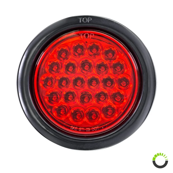 OLS 2 Amber + 2 Red + 2 White 4x22 Round (24) LED Trailer Tail Light Kit - Dot Certified Stop Turn Brake REVERSE Back Up Tail Li