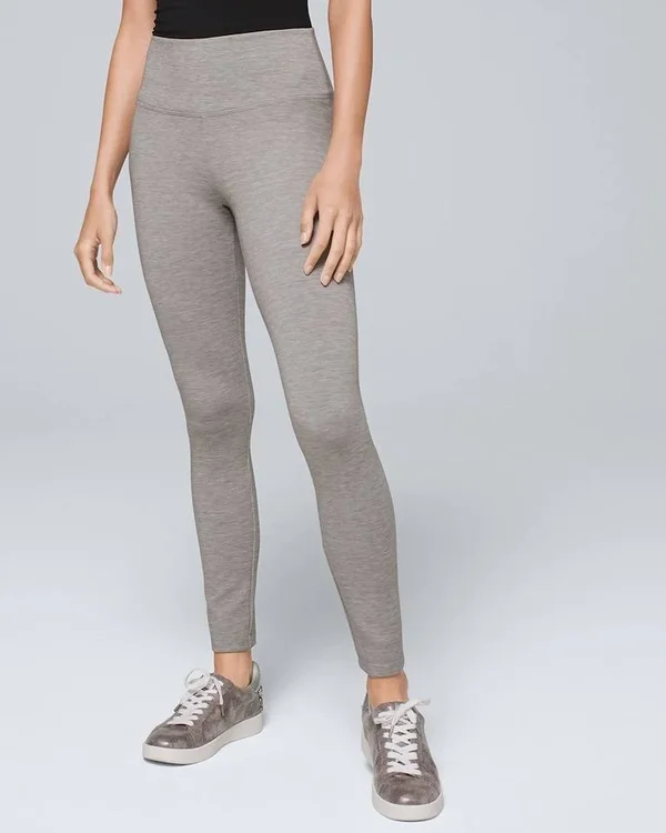 Women's Whbm WKND Relaxed Knit Legging by White House Black Market, Heather Mercury