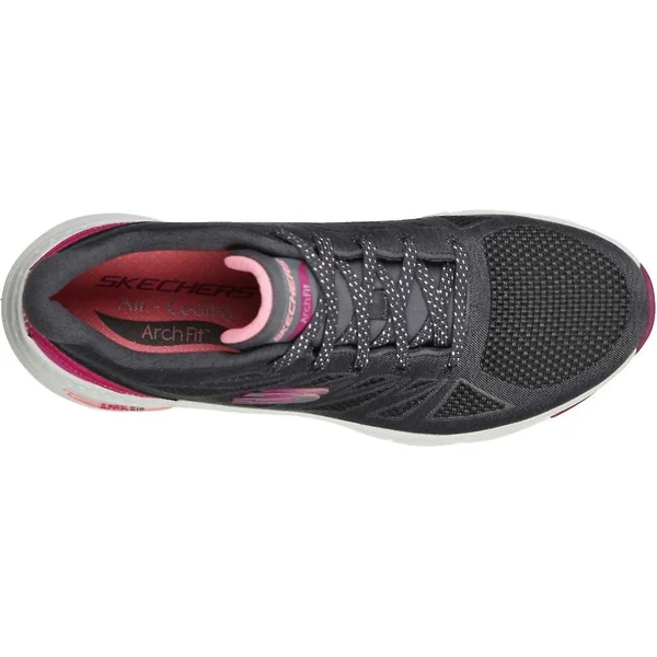 Skechers Arch Fit - She&s Effortless Charcoal/Pink - Size 9.0