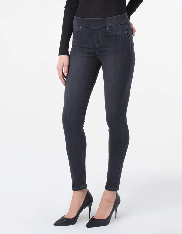 Liverpool Petite Sienna Pull-On Leggings in Silky Soft Denim in Meteorite Wash Women's Clothing Meteorite Wash : 0p 25