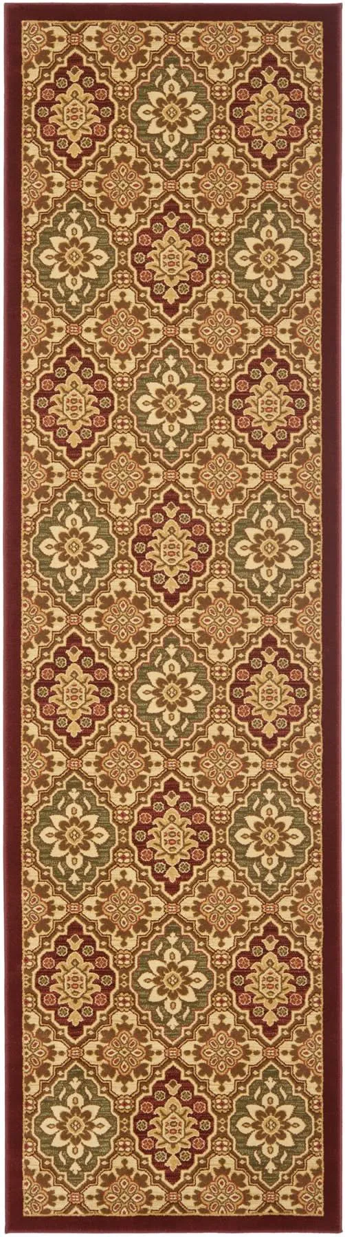 Safavieh Treasures Tre217-4012 8&9x22 x 12&0x22 Red, Ivory Area Rug