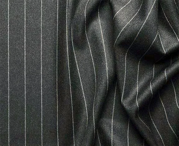 Vinci Men's Rockefeller Collection - Double Breasted Stripe Suit Charcoal Regular Fit 2 Piece 40 Long - 34 Waist - Charcoal