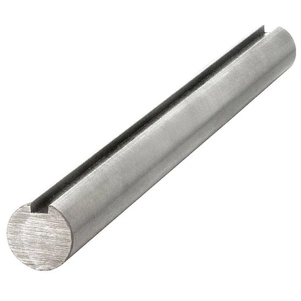 Keyshaft Keyed Shaft: inch, Polished, 1045 Material Grade, Steel, 1 1/8 in Shaft Dia, 1/4 in Keyway Wd, 1/8 in Keyway Ht, 24 in