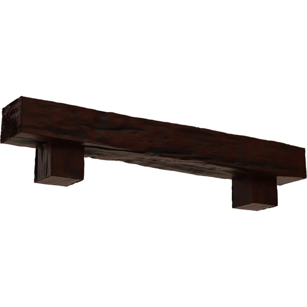 4x22H x 4x22D x 36x22W Riverwood Faux Wood Fireplace Mantel Kit w/ Alamo Corbels, Natural Pecan