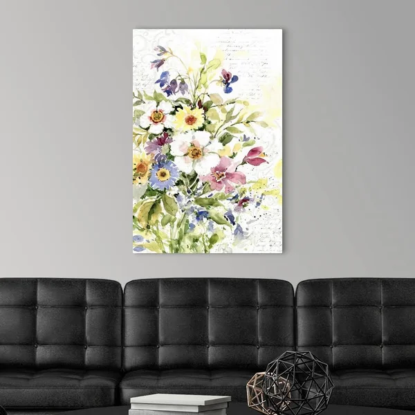 Watercolor Flowers, Canvas Wall Art, 24x36, Great Big Canvas
