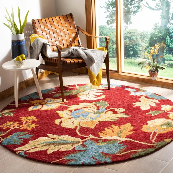 Safavieh Blossom BLM672A Red, Multi 4& x 6& Area Rug
