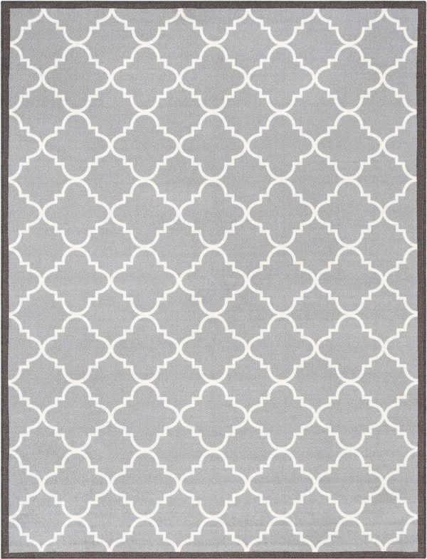Well Woven Kings Court Brooklyn Trellis Modern Grey Area Rug - Size: 2&7 inch x 12& Runner, Gray