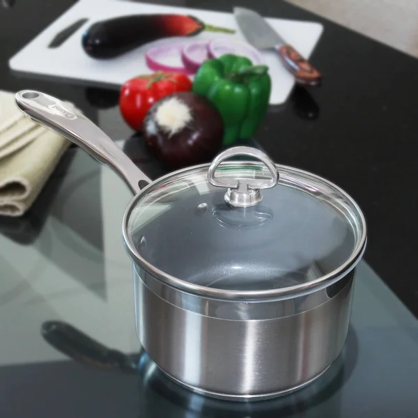 Chantal Induction 21 Steel 2 Quart Saucepan with Glass Lid