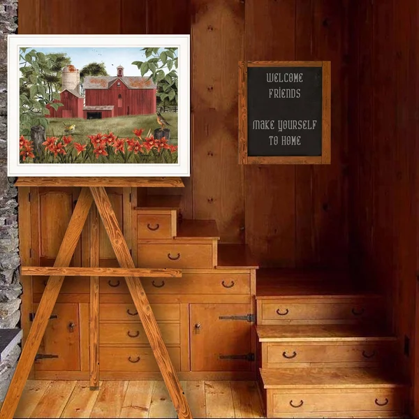 Summer Days by Billy Jacobs, Ready to Hang Framed Print, White Frame