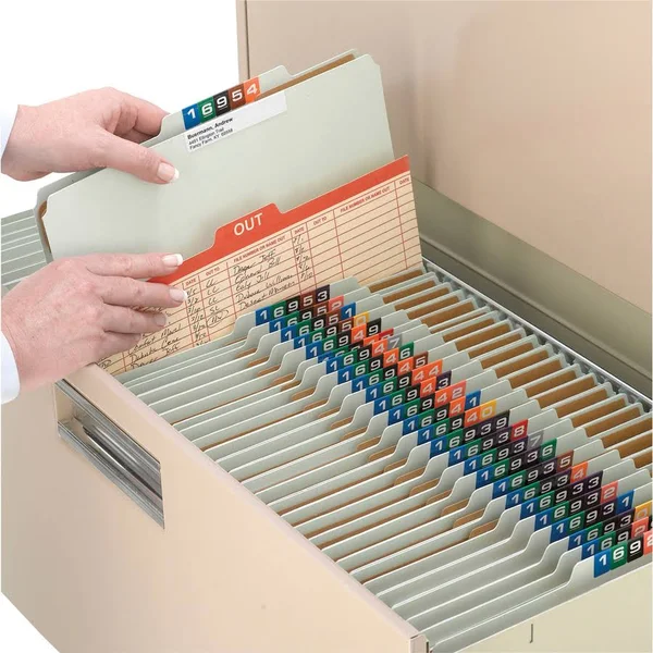 Smead 14091 Gray/Green Pressboard Classification Folder with SafeSHIELD