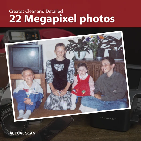 Magnasonic All-in-One 22MP Film Scanner with Large 5x22 Display & HDMI - Converts 35mm/126/110/Super 8 Film & 135/126/110