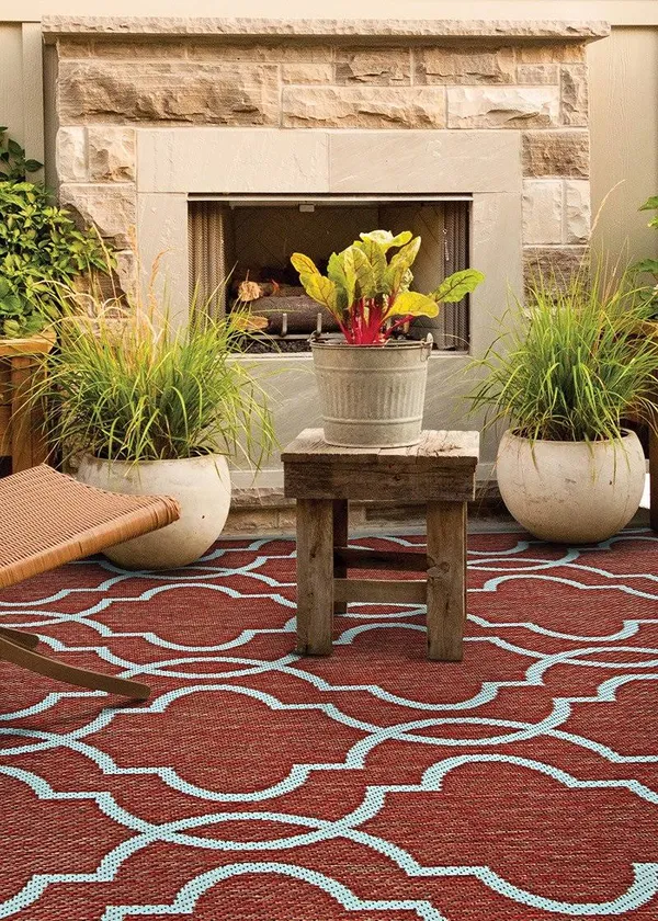 Couristan Outdurable R201/SEDN Lagare Street Sea & Dune Area Rug Runner 2&3x22 x 7&10x22