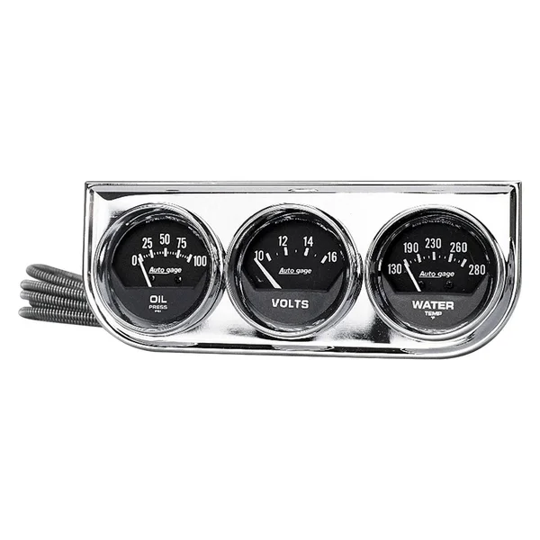 Auto Meter 2349 3 Gauge Console Oil/Water/Volt