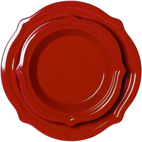 Chantal Apple Red Talavera 2 Piece Pie Dish Set