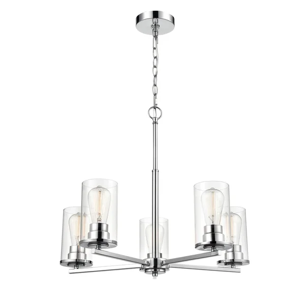 Millennium Lighting 2715-CH Verlana - 5 Light Chandelier Chrome