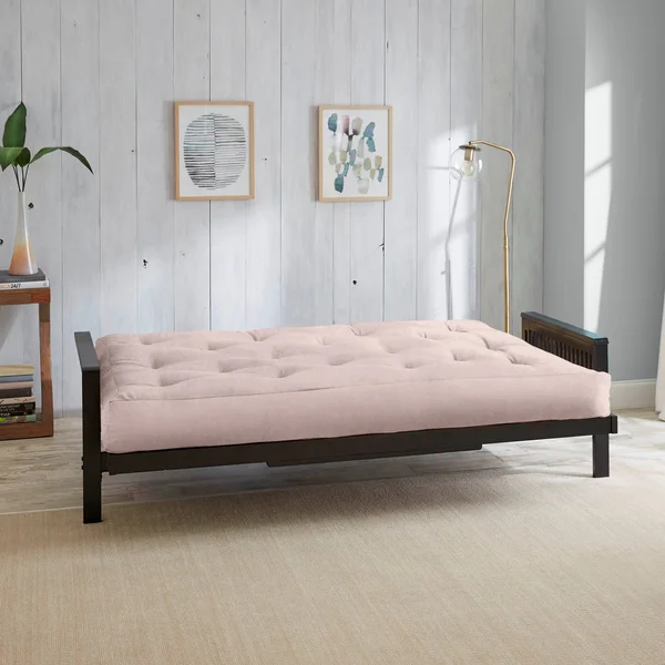 Porch & den Orenco Faux Suede Gel Pocket Coil Full-Size 10-Inch Futon Mattress - Brown